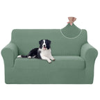 U-NICE HOME Loveseat Cover Stretch Couch Cover Sofa Slipcover, Cyan