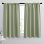 RYB HOME 54 inch Blackout Curtains for Living Room, Rod Pocket Thermal Insulated Small Window Drapes Room Darkening Shades for Bedroom Studio Dorm, W 42 x L 54 inch, Set of 2 Panels, Sage Green