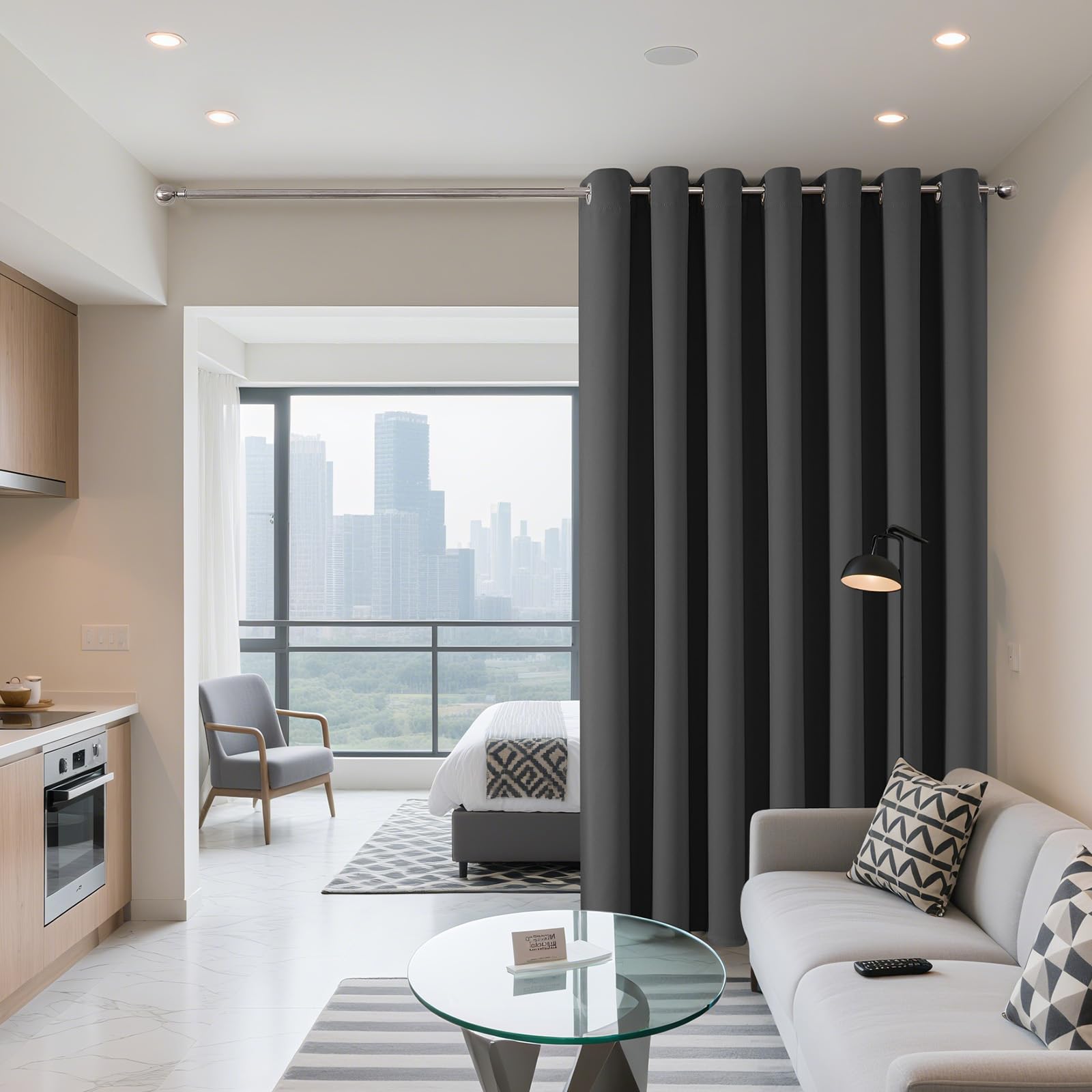 Joydeco Blackout Patio Sliding Door Curtains, Privacy Room Divider Curtains