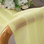 Chyhomenyc Sheer Tier Curtains 24 Inch Length - Small Window Kitchen Curtains for Bathroom Living Room Basement, Rod Pocket Farmhouse Short Voile Curtain 42Wx24L, 2 PCS, Light Yellow