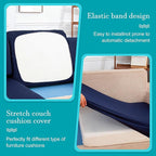 12 Pcs Stretch Patio Cushion Covers,Outdoor Couch Covers Replacement,Outdoor Couch & Sofa Slipcovers,for Patio Furniture Cushion Covers,Washable Reusable Furniture Protector(Navy Blue,Cover Only)