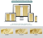 DWCN Blackout Curtains for Bedroom – Rod Pocket Thermal Insulated Noise Reducing Noise Reducing Drapes for Living Room, W 42 x L 63 Inch, 2 Panels, Light Yellow
