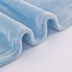 JIAHANNHA Flannel Fleece Ice Blue Blanket Throw Size(50 by 60 Inches),Light Blue Throw Blanket for Couch Sofa Bed,Super Soft Plush Cozy and Lightweight Warm Bed Blanket for All Season