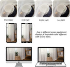 Chyhomenyc Sheer Ivory Valances for Windows 2 Pack, Small Window Curtains for Living Room Bathroom Cafe Laundry Basement, Modern Top Dual Rod Pocket Voile Curtain, 42W x 18L inches, Ivory