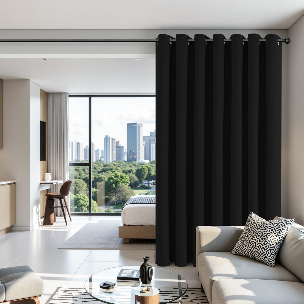 Joydeco Blackout Patio Sliding Door Curtains, Privacy Room Divider Curtains