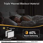 MIULEE Beige White Blackout Curtains for Bedroom Living Room 54 Inches Long 2 Panels, Thermal Insulated Room Darkening Drapes Solid Grommet Noise Reduction Light Blocking Window Treatments 40x54 Inch