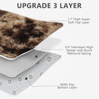 Shag Area Rugs for Bedroom Living Room,8X10 Ultra Soft Fluffy Area Rugs for Dorm,Indoor Carpet Nursery Rugs for Kids Girls Room Home Decor, Mottling Brown