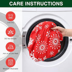 Smiry Printed Couch Cushion Covers, Stretch Soft Couch Covers for Sofa, Washable Non-Slip Sofa Slipcover Furniture Protector for Indoor and Outdoor (Large, Red with White)