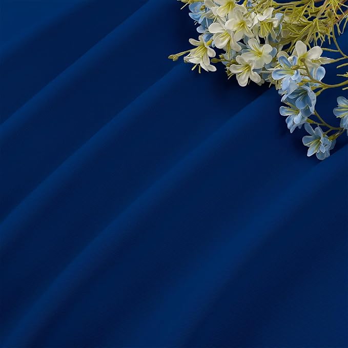 CUCRAF Royal Blue Blackout Curtains 84 inch Length 2 Panels Set, Rod Pocket Room Darkening Drapes for Bedroom Living Room, Insulated Thermal Light Blocking Window Curtain (W52 x L84 Inch)