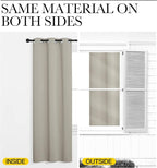 NICETOWN Kitchen Curtains for Decoration, Thermal Insulated Grommet Room Darkening Draperies/Panels for Laundry (Natural, 2 Panels, W42 x L50 inches)