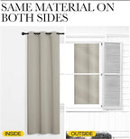 NICETOWN Blackout Curtains for Bedroom, Thermal Insulated Curtains & Drapes with Grommet Top for Living Room, Privacy Window Treatment Draperies (Natural, 34 W by 84 L, Set of 2)