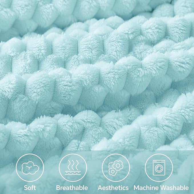 BEDELITE Cloud Blue Throw Blanket for Couch, Soft Gifts for Women, 50 * 60