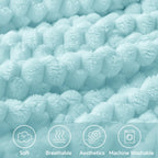 BEDELITE Cloud Blue Twin Blanket for Couch, Soft Cozy Gift for Women, 60*80