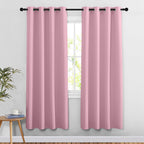 NICETOWN Crystal Pink Doorway Curtains Elegant & Luxury for Bedroom, Grommet Window Treatment Thermal Insulated Privacy Door Curtains for Living Room, Set of 2, W52 x L78
