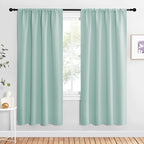 NICETOWN Blackout Curtains for Living Curtains, Aqua Blue, 2 Panels, 42 by 72, Room Darkening Window Curtain Panels, Easy-Care Solid Thermal Insulated Draperies/Drapes for Daughter Room