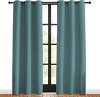 NICETOWN Modern Blackout Curtains Noise Reducing, Greyish Blue, 2 Panels, W42 x L80 -Inch, Thermal Insulated and Privacy Room Darkening Drape Panels for Boy's Guest Room Door Window