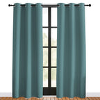 NICETOWN Modern Blackout Curtains Noise Reducing, Greyish Blue, 2 Panels, W42 x L80 -Inch, Thermal Insulated and Privacy Room Darkening Drape Panels for Boy's Guest Room Door Window