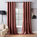 MIULEE Elegant Velvet Curtains Dusty Rose Pink Grommet Curtains Thermal Insulated Soundproof Room Darkening Blackout Curtains/Drapes for Girls & Ladys Living Room/Bedroom Decor 52 x 72 Inch 2 Panels