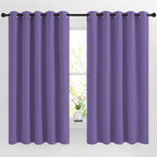 NICETOWN Lilac Purple Room Darkening Curtains 66 inches Long, Grommet Thermal Curtains Window Treatment Sound Reducing Drapes for Bedroom/Home Family, W66 x L66, 2 Panels