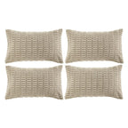 Fancy Homi 4 Packs Decorative Throw Pillow Covers for Living Room Couch Bed, Modern Farmhouse Boho Home Décor Accent Cushion Case, 20" x 12", Neutral