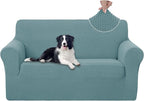 U-NICE HOME Loveseat Cover Stretch Couch Cover Sofa Cover Sofa Slipcover Furniture Protector for 2 Cushion Couch Sofa Pet Friendly(Loveseat, Light Blue)
