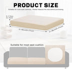 8Pcs Outdoor Cushion Covers, Patio Cushion Covers,Stretch Elastic Slipcovers, Replacement Washable Furniture Protector for Patio Couch,Thick Jacquard Textured Twill Fabric(Mustard Yellow,Cover Only)
