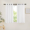NICETOWN Sheer Curtains for Windows - Grommet Top Ivory Voile Window Treatment Drape Panels for Nursery/Small Window, 2-Pack, W54 x L45
