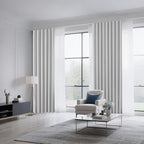 CUCRAF Custom Blackout Curtains for Bedroom Living Room, Rod Pocket Room Darkening Curtain Thermal Insulated Light Blocking Window Drapes 1 Panel (Custom Size, Greywish White)