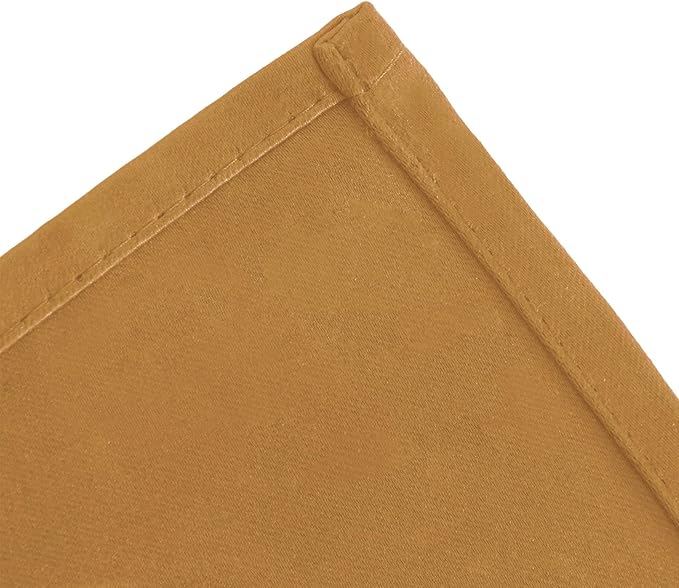 LEMOMO Blackout Curtains 66 x 84 inch/Mustard Yellow Curtains Set of 2 Panels/Thermal Insulated Room Darkening Bedroom Curtains