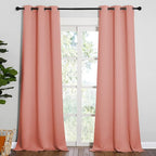NICETOWN Coral Room Darkening Curtain Drapes - Window Treatment Light Blocking Privacy Curtain Panels for Home Decoration (Set of 2, 42 inches by 95-inch)