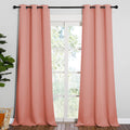 NICETOWN Coral Room Darkening Curtain Drapes - Window Treatment Light Blocking Privacy Curtain Panels for Home Decoration (Set of 2, 42 inches by 95-inch)