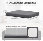 8Pcs Outdoor Cushion Covers, Patio Cushion Covers,Stretch Elastic Slipcovers, Replacement Washable & Reusable Furniture Protector for Patio Couch (Grey,Cover Only)