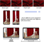 Simplebrand Ava Red Blackout Curtains for Bedroom 63 Inch Length 2 Panels Set, Nursery Thermal Insulated Energy Saving Rod Pocket Window Treatment Curtains Blackout Drapes, W40 x L63 Inch, Red
