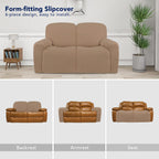 PureFit Super Stretch Loveseat Recliner Sofa Couch Cover with Pocket
