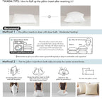 MIULEE 14x22 Throw Pillows Inserts 2 Pack, Decorative Pillows for Couch Bed