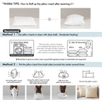 MIULEE 12x20 Throw Pillows Inserts 2 Pack, Decorative Pillows for Couch Bed