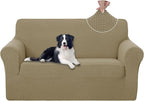 U-NICE HOME Loveseat Cover Stretch Couch Cover Sofa Cover Sofa Slipcover Furniture Protector for 2 Cushion Couch Sofa Pet Friendly(Loveseat, Sand)