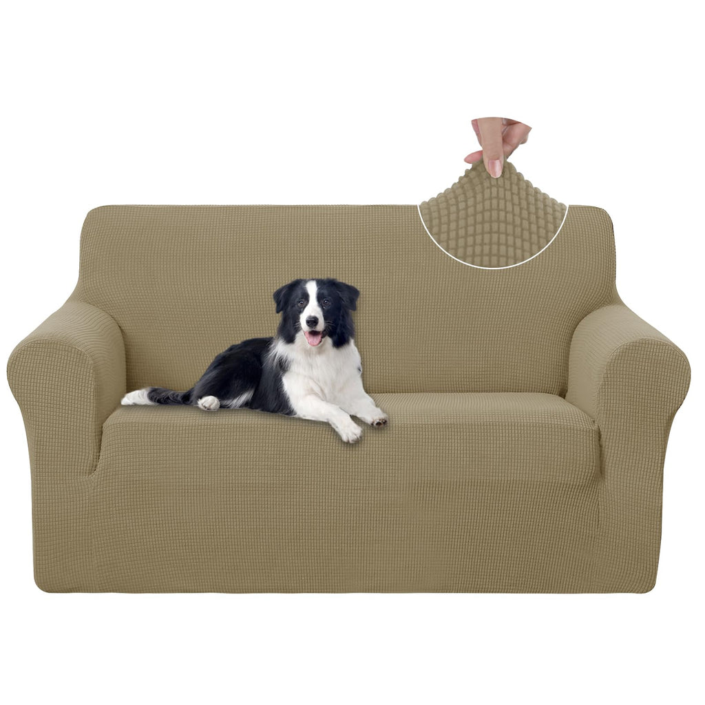 U-NICE HOME Loveseat Cover Stretch Couch Cover Sofa Slipcover, Sand