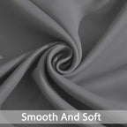 Yakamok Gray Blackout Curtain Panels 96 inches - Light Reducing Thermal Insulated Solid Grommet Blackout Curtains/Panels/Drapes for Living Room 1 Panel, 52 inches by 96 Inch, Grey