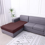 hyha Waterproof Sectional Couch Covers, Non Slip Sofa Couch Cushion Covers L Shape, Thick Stretch Jacquard Fabric, Washable Sofa Slipcovers with Elastic Bottom (1 Piece for Chaise XL, Chocolate)