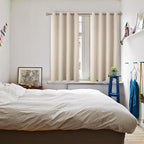 BGment Short Curtains for Small Window 54 Inch Long - Champagne 2 Panels