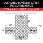Easy-Going Reversible Couch Cover, 2 Cushion Sofa, Orange/Black