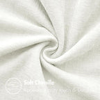 MIULEE Pack of 2 Couch Throw Pillow Covers 18x18 Inch Soft White Chenille Pillow Covers for Sofa Living Room Solid Dyed Pillow Cases