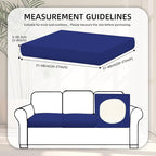 8Pcs Stretch Patio Cushion Covers,Outdoor Couch Covers Replacement,Outdoor Couch & Sofa Slipcovers,for Patio Furniture Cushion Covers,Washable Reusable Furniture Protector (Lake Blue, Cover Only)