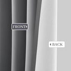 Yakamok Grey Room Darkening 100% Blackout Curtains Grommet Window Treatments with 2 Thick Layers-Gray Thermal Insulated Drapes Set of 2 Panels for Bedroom Living Room 52 Inches by 72 Inches Length