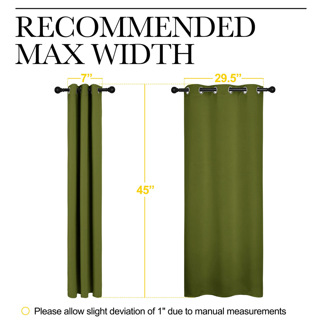 NICETOWN Christmas Bedroom Curtain Panels Blackout Draperies, Holiday Christmas Decor Thermal Insulated Solid Grommet Blackout Curtains/Drapes (One Pair, 34 by 45-inch, Olive Green)