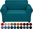 Joccun Stretch Chair Couch Cover,1-Piece Sofa Slipcover Spandex Jacquard Fabric Sofa Covers with Elastic Bottom,Washable Furniture Protector for Dogs,Cats,Kids(Armchair,Peacock Blue)