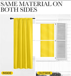 NICETOWN Bright Yellow Blackout Curtains 63 inches Long for Living Room, Darkening Window Curtain Panels, Easy-Care Solid Thermal Insulated Draperies/Drapes for Daughter Room