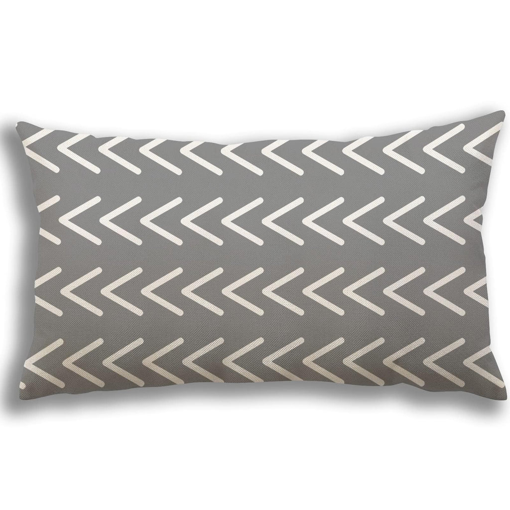 YCOLL Lumbar Pillow Covers 12x20 Set of 4, Modern Sofa Throw Pillow Cover, Decorative Outdoor Linen Fabric Pillow Case for Couch Bed Car，Gray