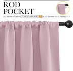 NICETOWN 2 Panels Blackout Curtains, Rod Pocket Thermal Insulated Drapes 84 inches Long, Easy-Care Modern Home Decoration Sunshades for Guest Room, Living Room, Office, 62 x 84 Inch, Rouge Pink